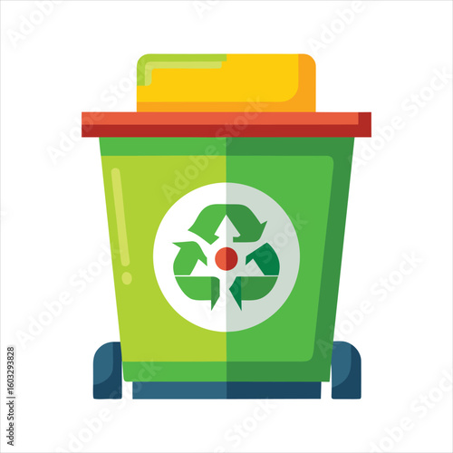 Healthcare Waste Container Isolated Vector
