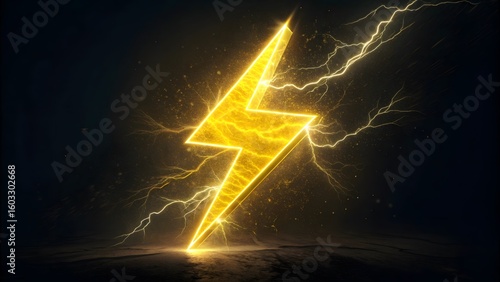 Glowing Lightning Bolt