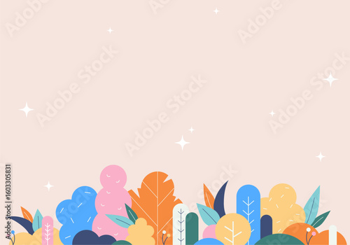 Growth Spring Summer Garden Nature Design Element. Floral banner