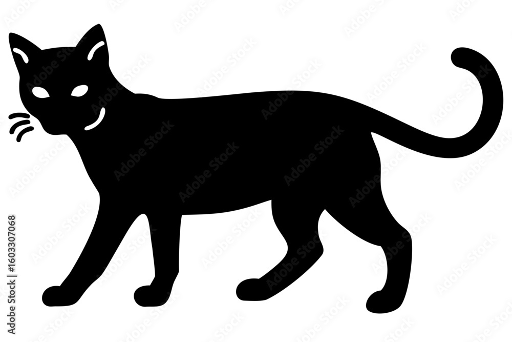 Fototapeta premium Red Bengal Cat Silhouette feline animal