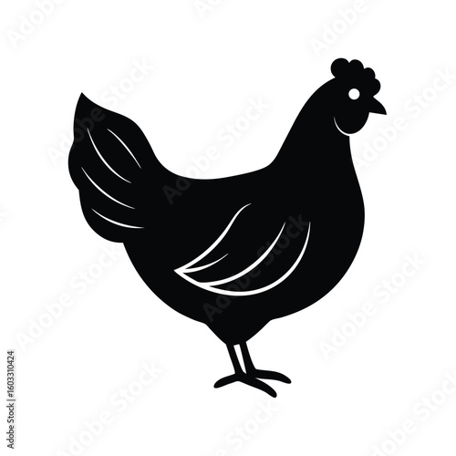 hen vector black