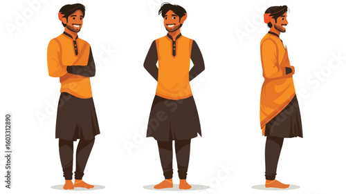 Confident Young Indian Man Standing Portrait