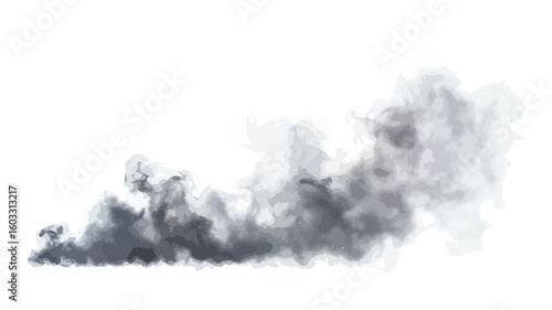 Dynamic Black Smoke Shape Wide Angle