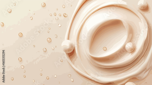 Luxurious Creamy Skincare Product Texture Shot