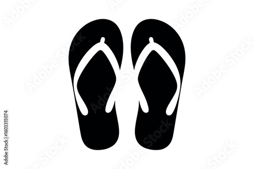 Black flip flops with white straps sandals footwear