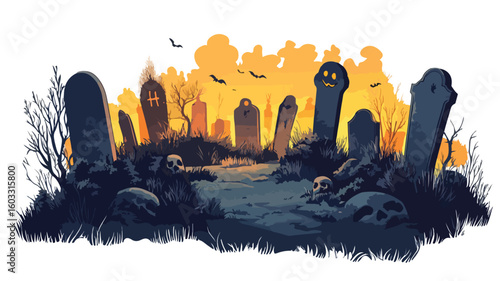 Eerie Halloween Night Scene Photography