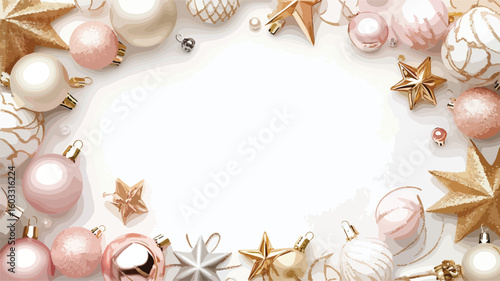 Elegant Square Christmas Frame Decoration