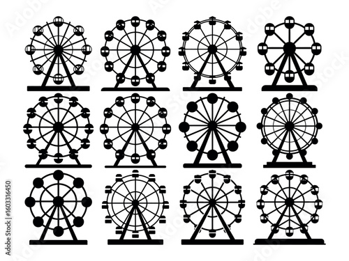 Ferris wheels collection amusement park ride