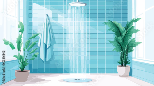 Efficient Handheld Showering Experience in Bathroom