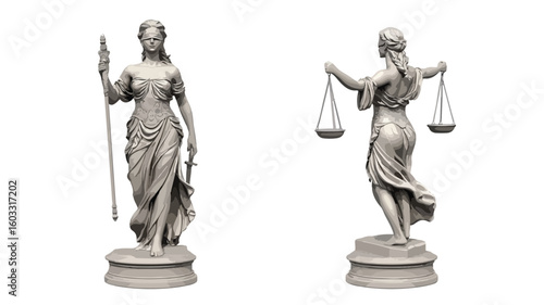 Lady Justice sculpture symbolizing law scale