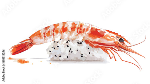 Japanese Tiger Shrimp Sushi Dish