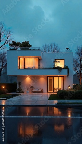 Wallpaper Mural house at night Torontodigital.ca