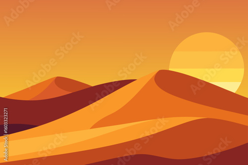 Desert Dunes at Sunset
