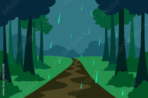 Rainy Forest Path