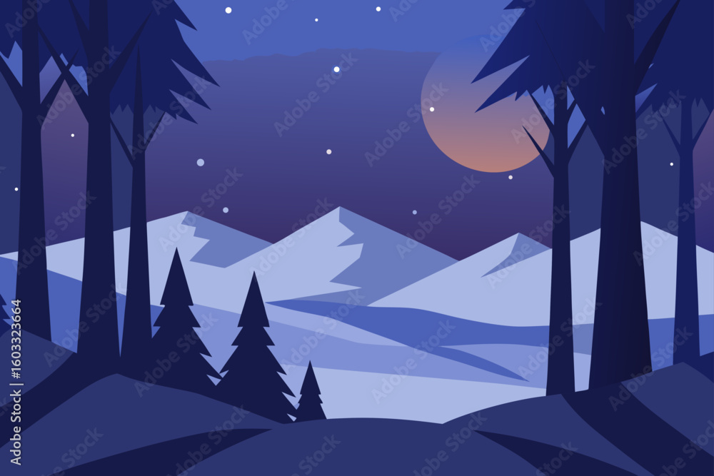 Fototapeta premium Twilight Snowy Woods