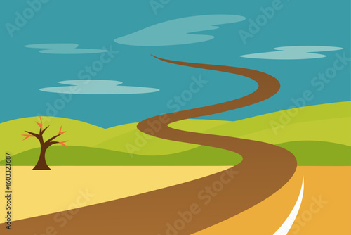 Windy Rural Road