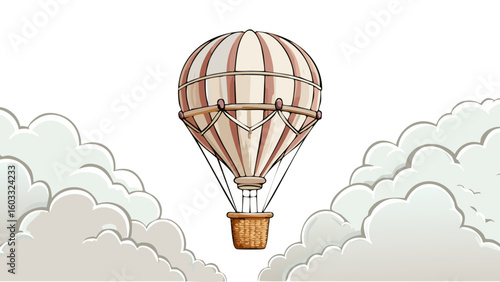 Vector hot air balloon