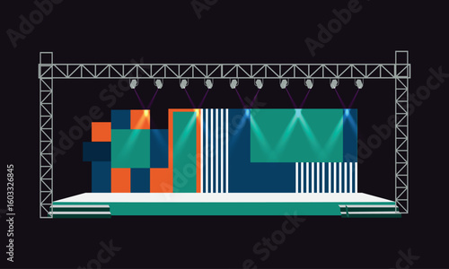 2d stage design for events and presentations