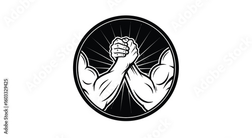 Arm Wrestling Logo Design
