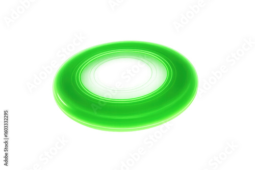 Green glowing ring with transparent background, ideal for futuristic designs and digital art projects