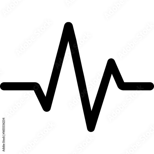 Heartbeat line ekg ecg outline icon vector