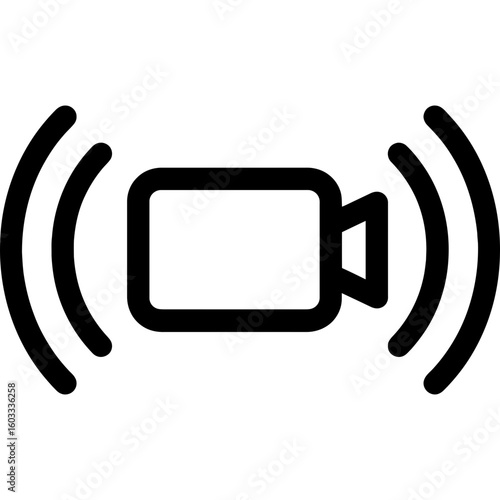 Live streaming outline icon vector