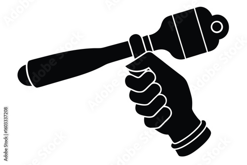 hand grip assist tool vector icon silhouette illus
