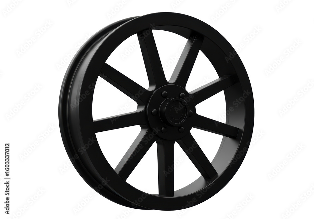 Obraz premium Isolated Wooden Wheel Depicting Transport Innovation