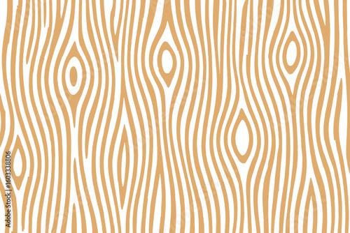Wood grain seamless pattern background. Light brown wooden texture vector illustration. Abstract organic line art wallpaper. Natural plank surface design for fabric print.