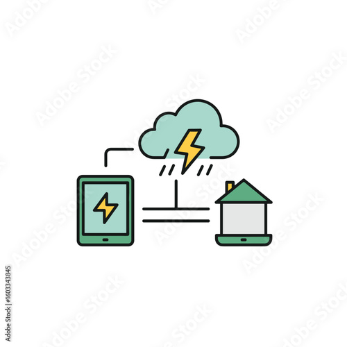 Demand Response Cloud Icon