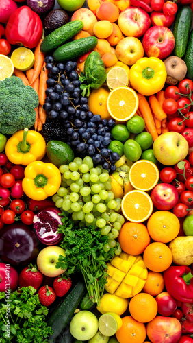 Verschiedenes Obst und Gemüse, Hintergrund