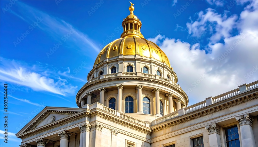 Fototapeta premium Capitol dome against a vibrant sky