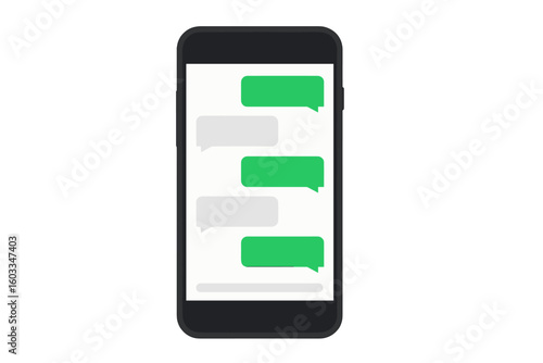 Smartphone Chat Messages - Flat Design Bubbles