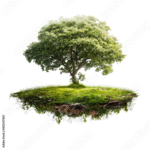 Floating island with a tree