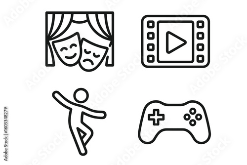 Travel & Vacation Line Icons: Airport, Tickets, Tours & More