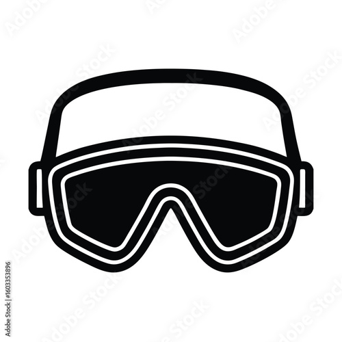 safety goggles on white background