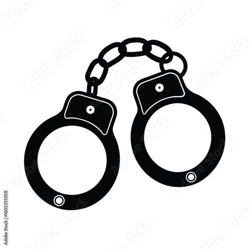 vector illustration of handcuffs
