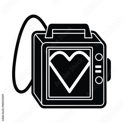 defibrillator vector illustration