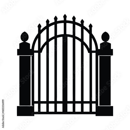 access gate on white background
