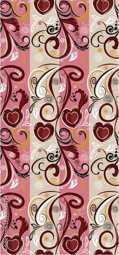 floral, abstract, pattern, flower, design, illustration, swirl, black, leaf, decoration, art, ornament, nature, wallpaper, vector, decorative, scroll, plant, card, texture, curl, ornate, red
