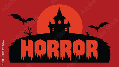 retro horror movie poster style halloween vector