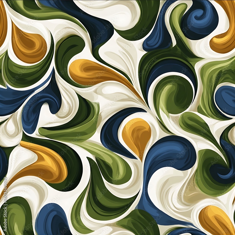 60s psychedelic swirl opart olive green caramel navy on cream groovy pop pattern fluid geometry. 60s psychedelic swirl opart olive green caramel navy on cream groovy pop pattern fluid geometry.