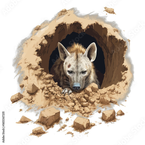 hyena in the den