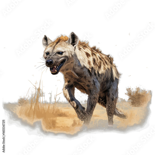 hyena in serengeti national park tanzania africa