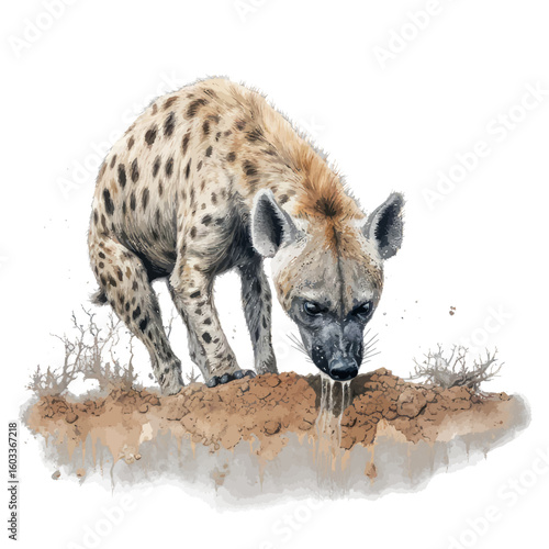 spotted hyena cub