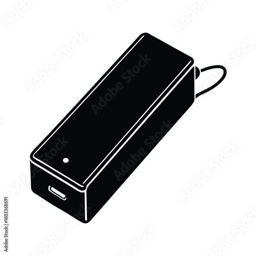 power bank on white background