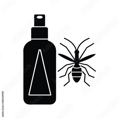 insect repellent on white background