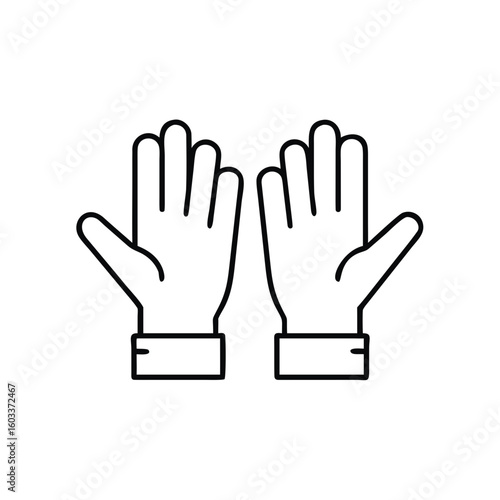 Safety gloves icon showing protective handwear for safety purposes