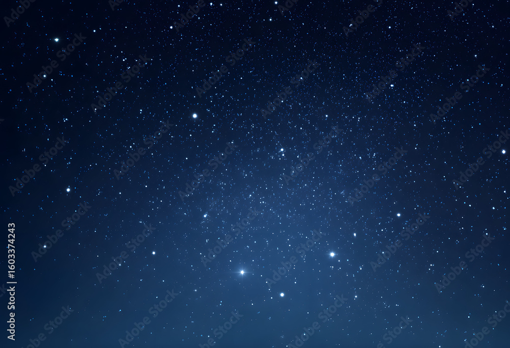 Fototapeta premium Dark blue night sky, countless sparkling stars, vast empty space, night, astronomy