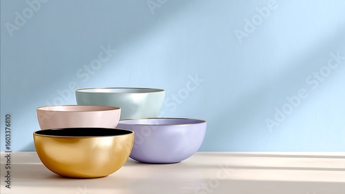 Wallpaper Mural A front-facing shot of a white ceramic bowl filled with soup on a white surface, illuminated with soft lighting to bring out the texture Torontodigital.ca